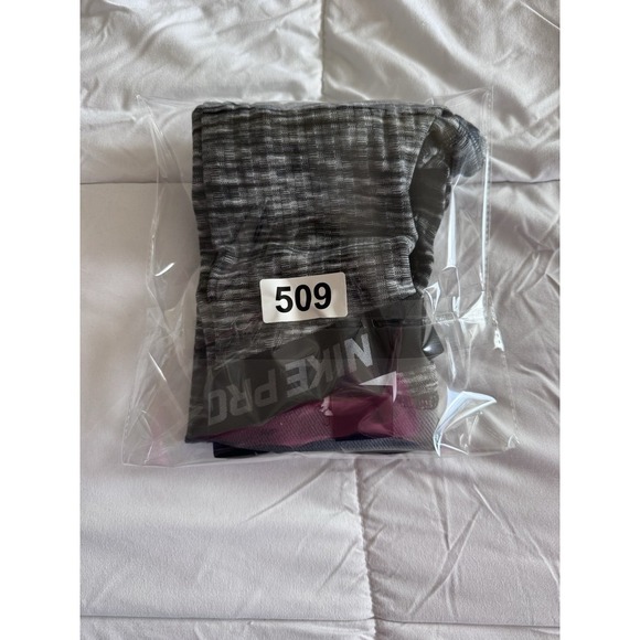 Nike Pro Dri Fit Leggings Tight Fit High Rise Black Gray 27" Size XS Soft EUC - Picture 10 of 10